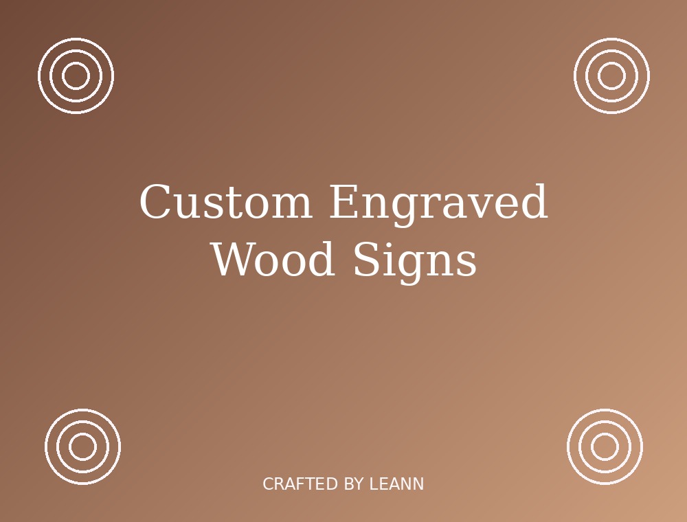 Custom engraved wood sign