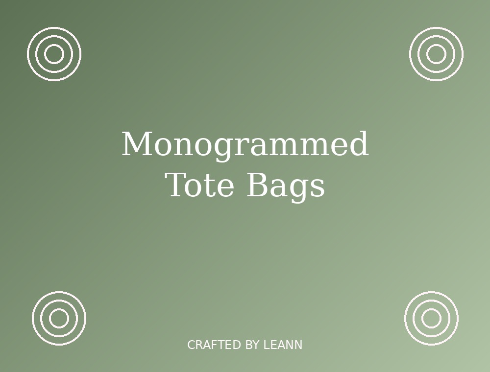 Monogrammed tote bag
